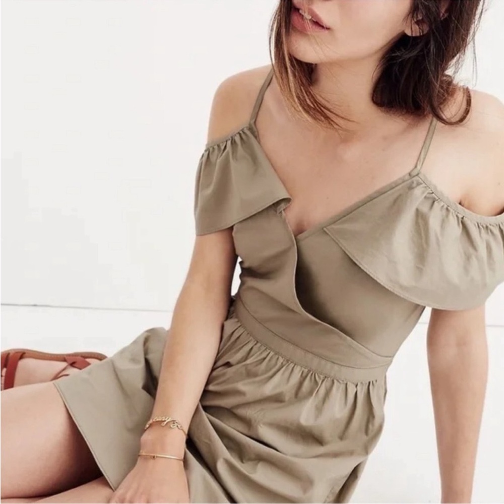 Madewell Cold Shoulder Cotton Dress - Picture 3 of 7